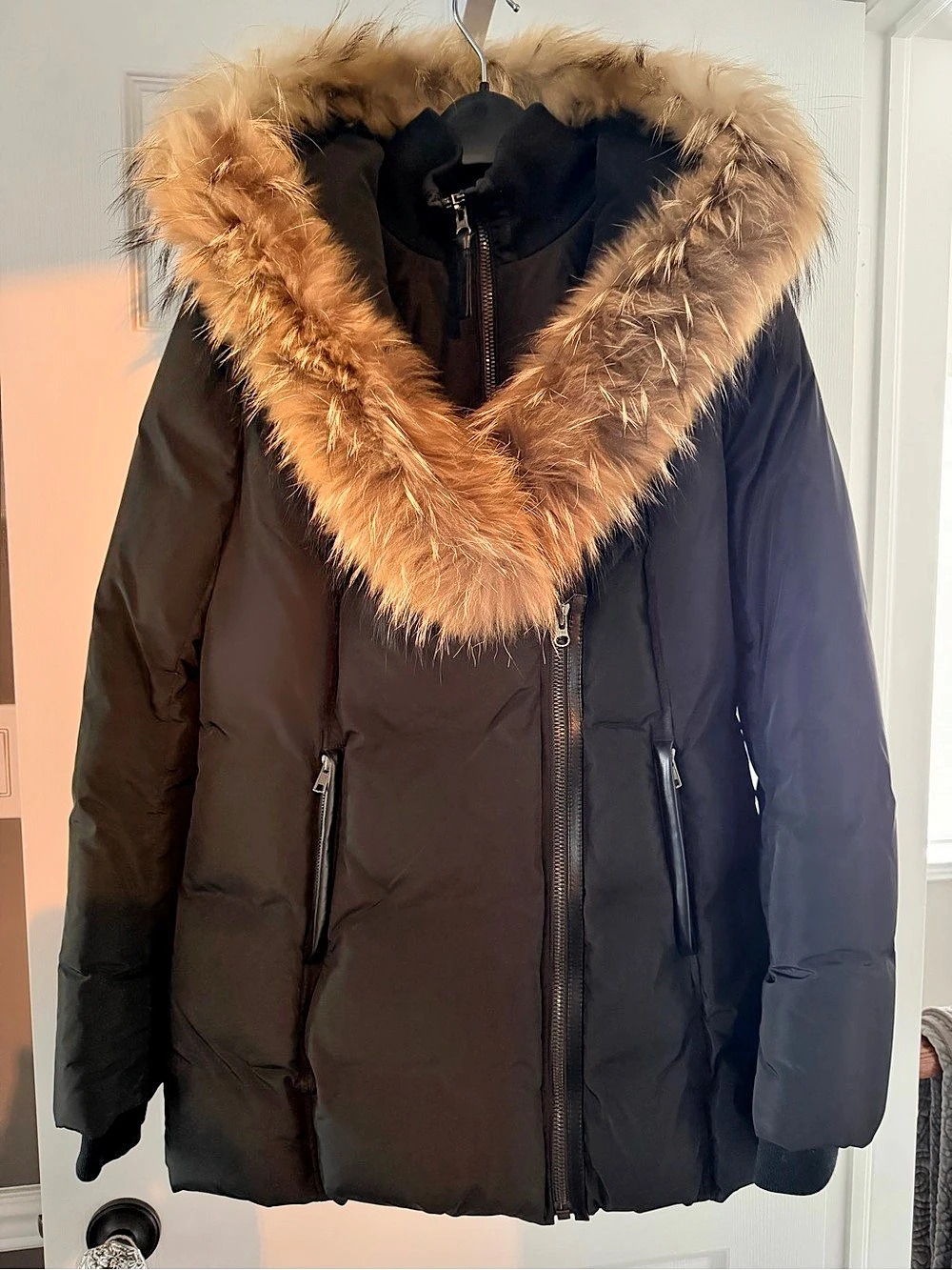 Mackage Trish Black & Brown Puffer Coat